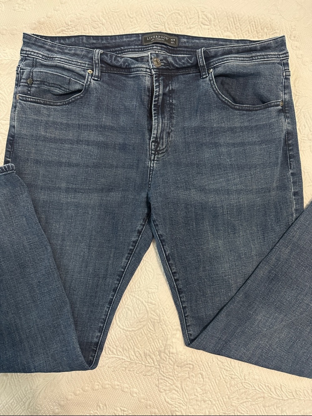 Liverpool Jeans Company Stretch relaxed Jeans in Dark Blue Wash